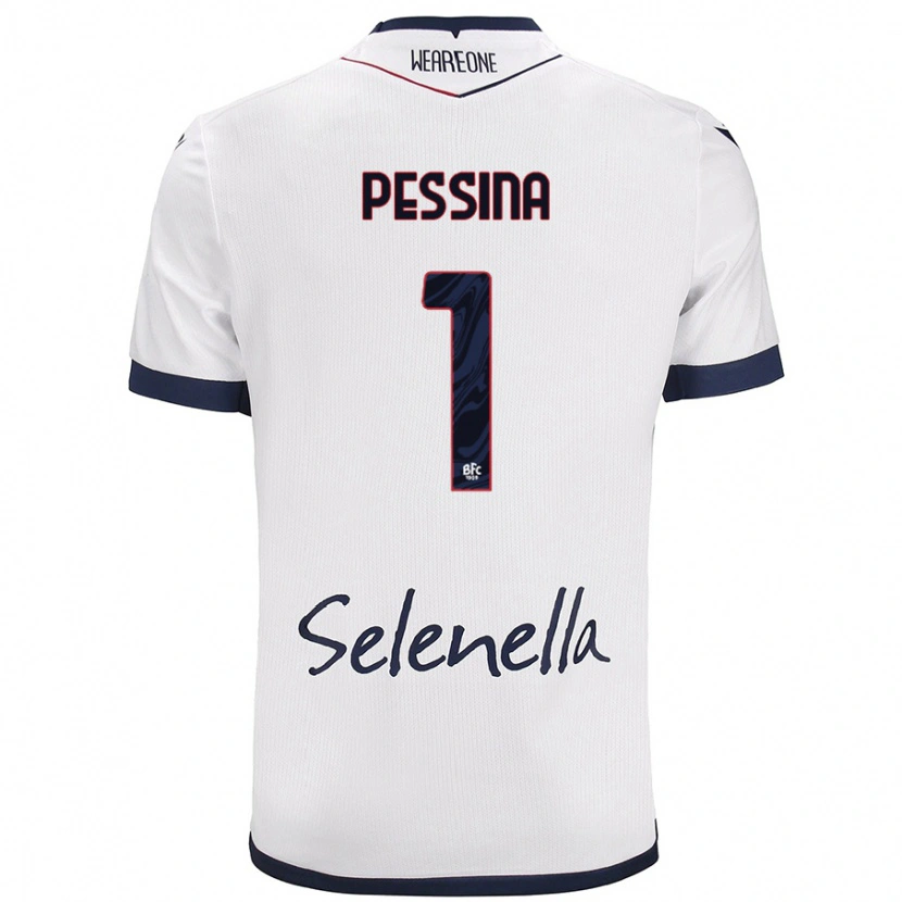 Danxen Niño Camiseta Massimo Pessina #1 Blanco Azul Real 2ª Equipación 2024/25 La Camisa México