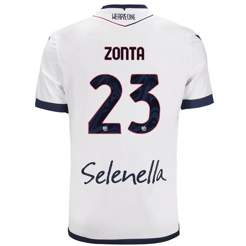 Danxen Niño Camiseta Alessandro Zonta #23 Blanco Azul Real 2ª Equipación 2024/25 La Camisa México