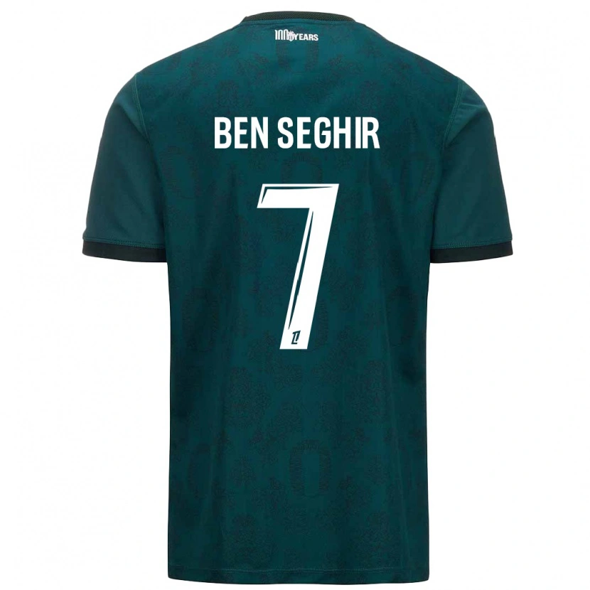 Danxen Niño Camiseta Eliesse Ben Seghir #7 Verde Oscuro 2ª Equipación 2024/25 La Camisa México