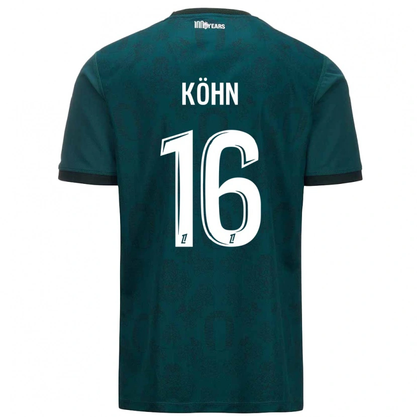 Danxen Niño Camiseta Philipp Köhn #16 Verde Oscuro 2ª Equipación 2024/25 La Camisa México