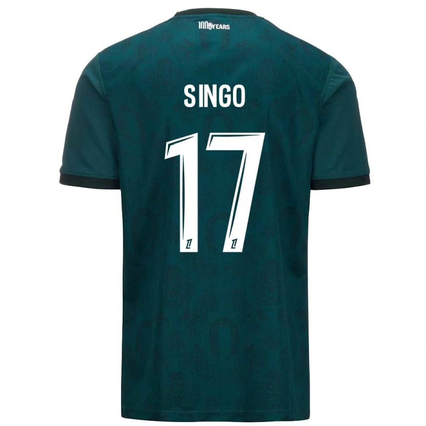 Danxen Niño Camiseta Wilfried Singo #17 Verde Oscuro 2ª Equipación 2024/25 La Camisa México