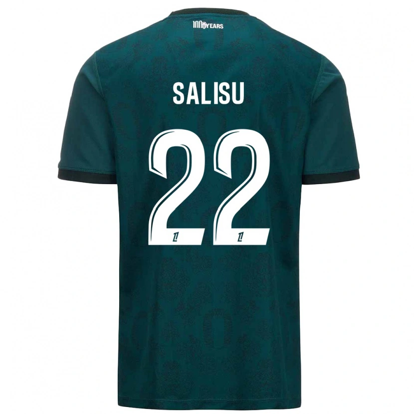 Danxen Niño Camiseta Mohammed Salisu #22 Verde Oscuro 2ª Equipación 2024/25 La Camisa México