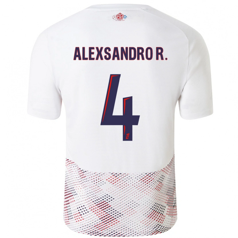 Danxen Niño Camiseta Alexsandro #4 Blanco Azul Real 2ª Equipación 2024/25 La Camisa México