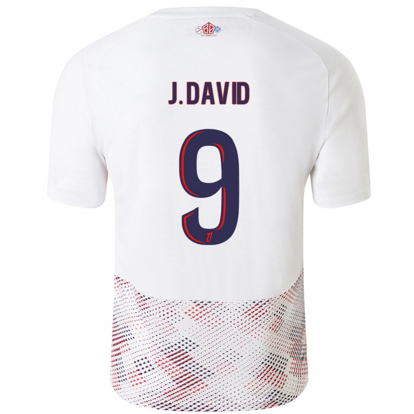 Danxen Niño Camiseta Jonathan David #9 Blanco Azul Real 2ª Equipación 2024/25 La Camisa México