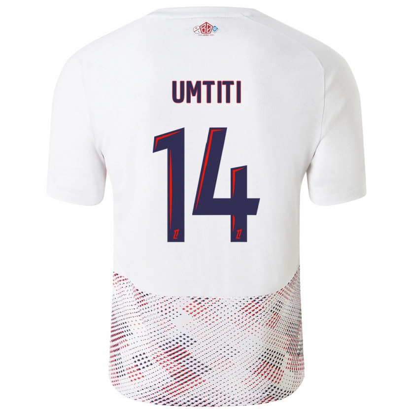Danxen Niño Camiseta Samuel Umtiti #14 Blanco Azul Real 2ª Equipación 2024/25 La Camisa México