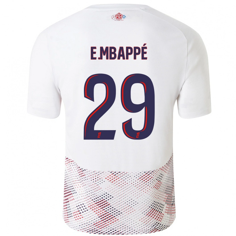 Danxen Niño Camiseta Ethan Mbappé #29 Blanco Azul Real 2ª Equipación 2024/25 La Camisa México