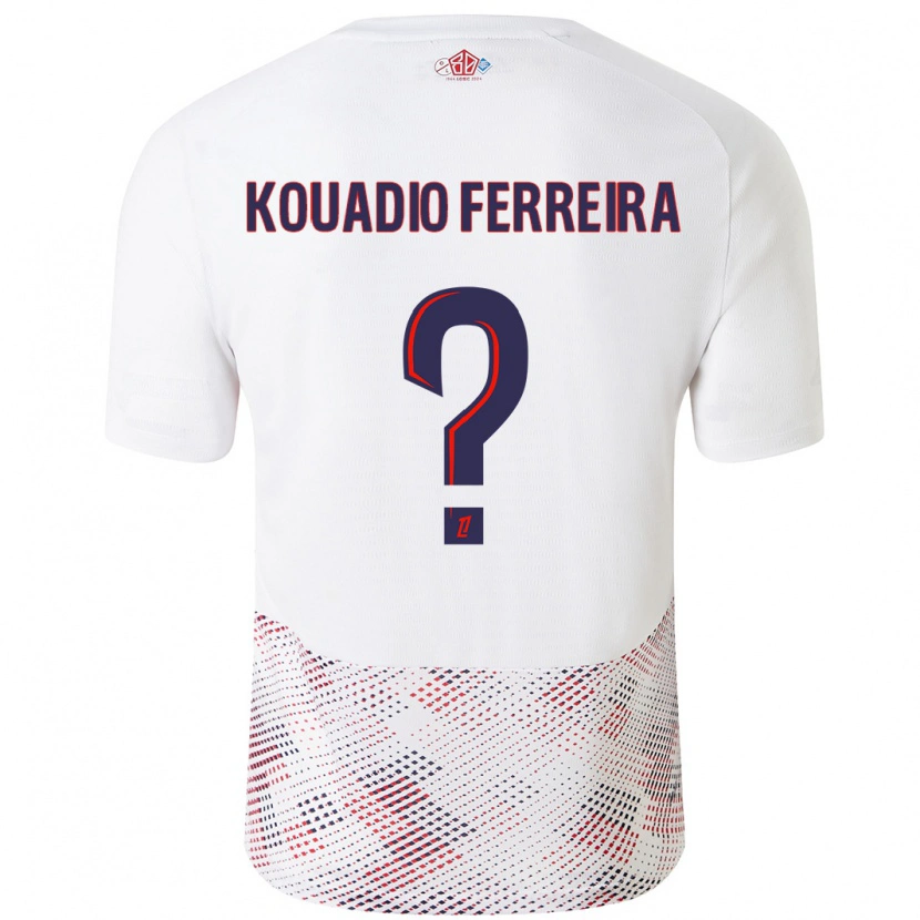 Danxen Niño Camiseta Wilfrid Kouadio Ferreira #0 Blanco Azul Real 2ª Equipación 2024/25 La Camisa México