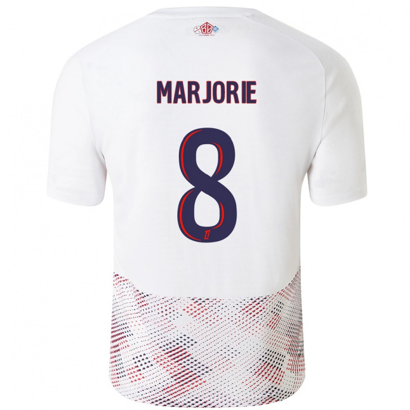 Danxen Niño Camiseta Marjorie #8 Blanco Azul Real 2ª Equipación 2024/25 La Camisa México