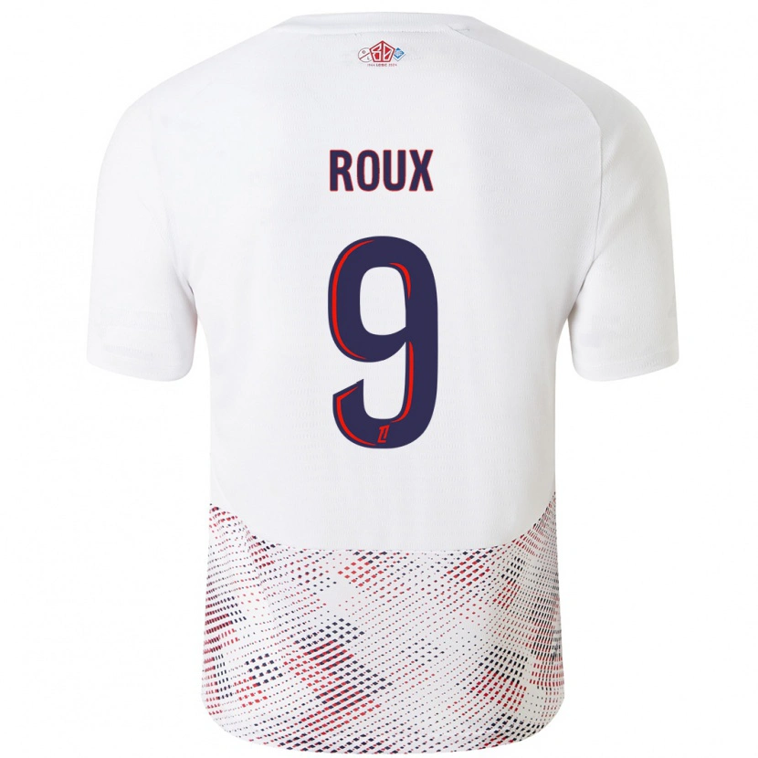 Danxen Niño Camiseta Danielle Roux #9 Blanco Azul Real 2ª Equipación 2024/25 La Camisa México