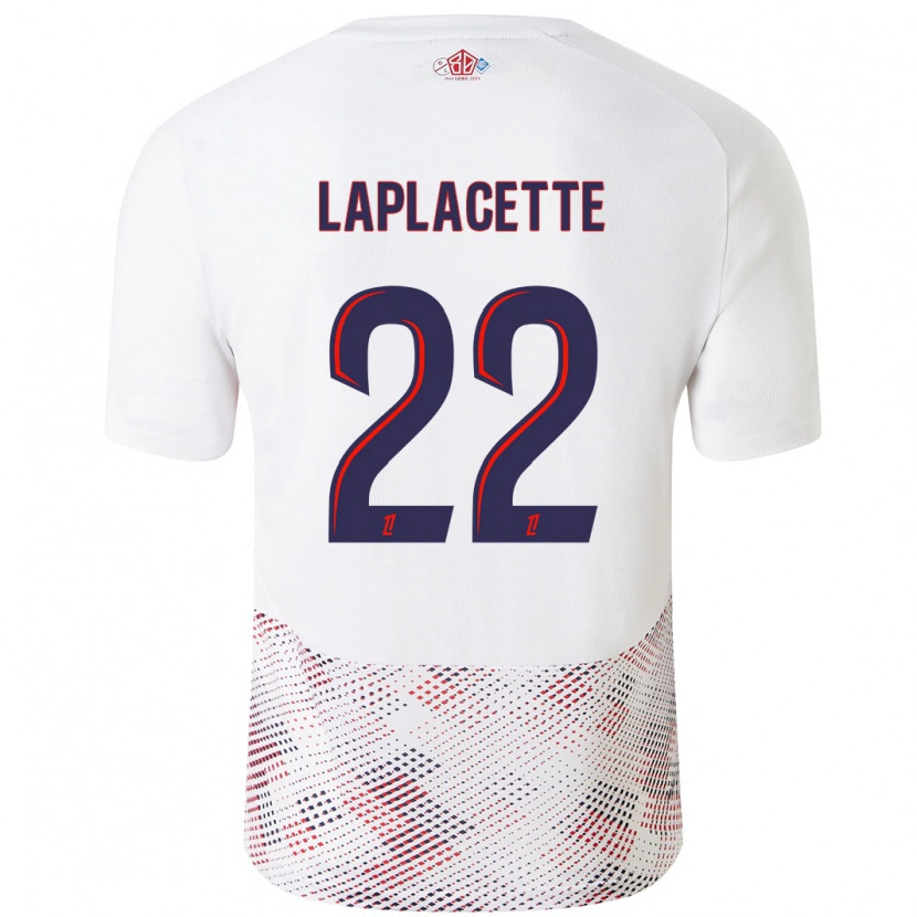 Danxen Niño Camiseta Tess Laplacette #22 Blanco Azul Real 2ª Equipación 2024/25 La Camisa México