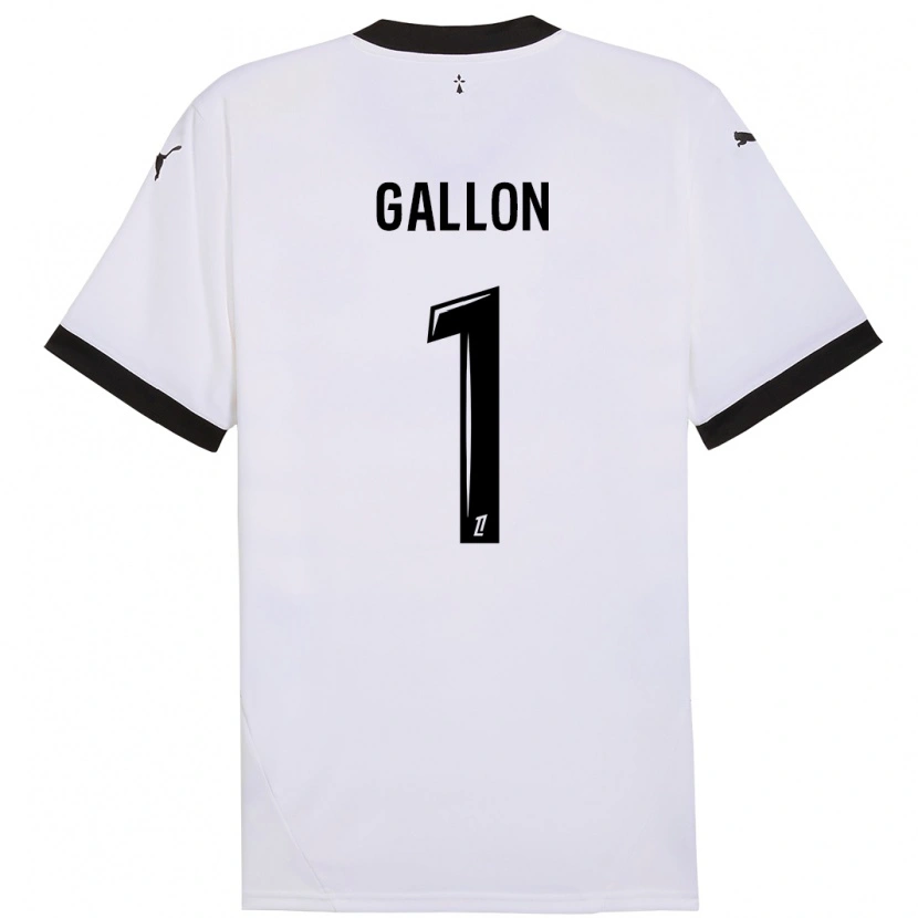 Danxen Niño Camiseta Gauthier Gallon #1 Blanco Negro 2ª Equipación 2024/25 La Camisa México
