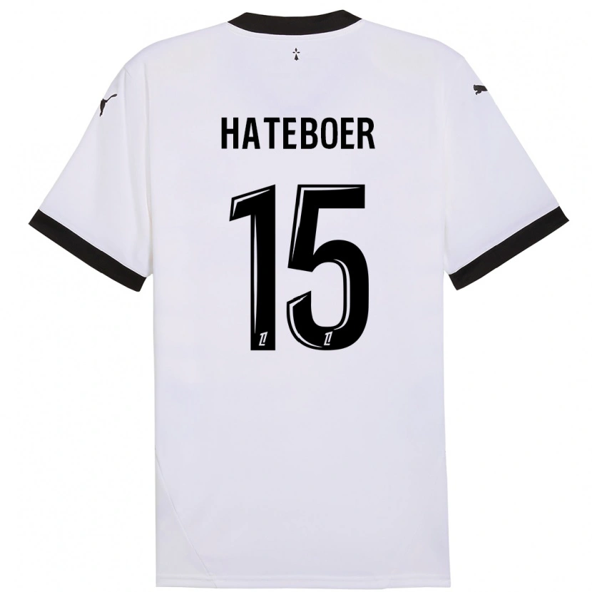 Danxen Niño Camiseta Hans Hateboer #15 Blanco Negro 2ª Equipación 2024/25 La Camisa México