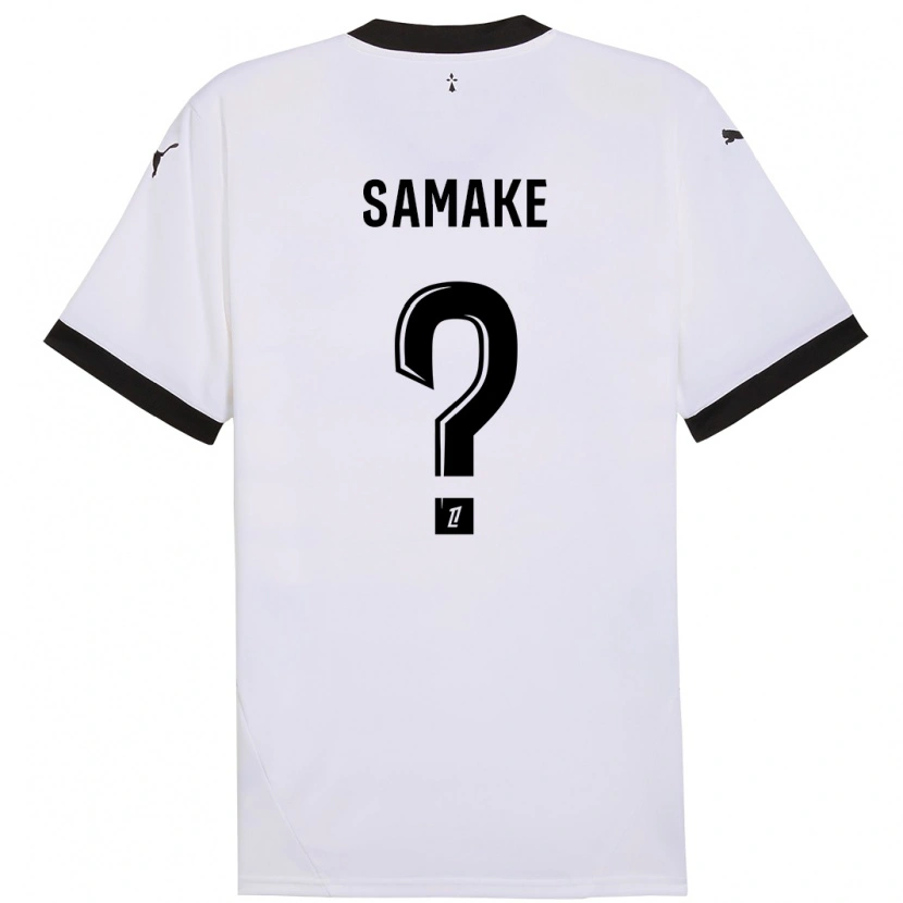 Danxen Niño Camiseta Wilson Samaké #0 Blanco Negro 2ª Equipación 2024/25 La Camisa México