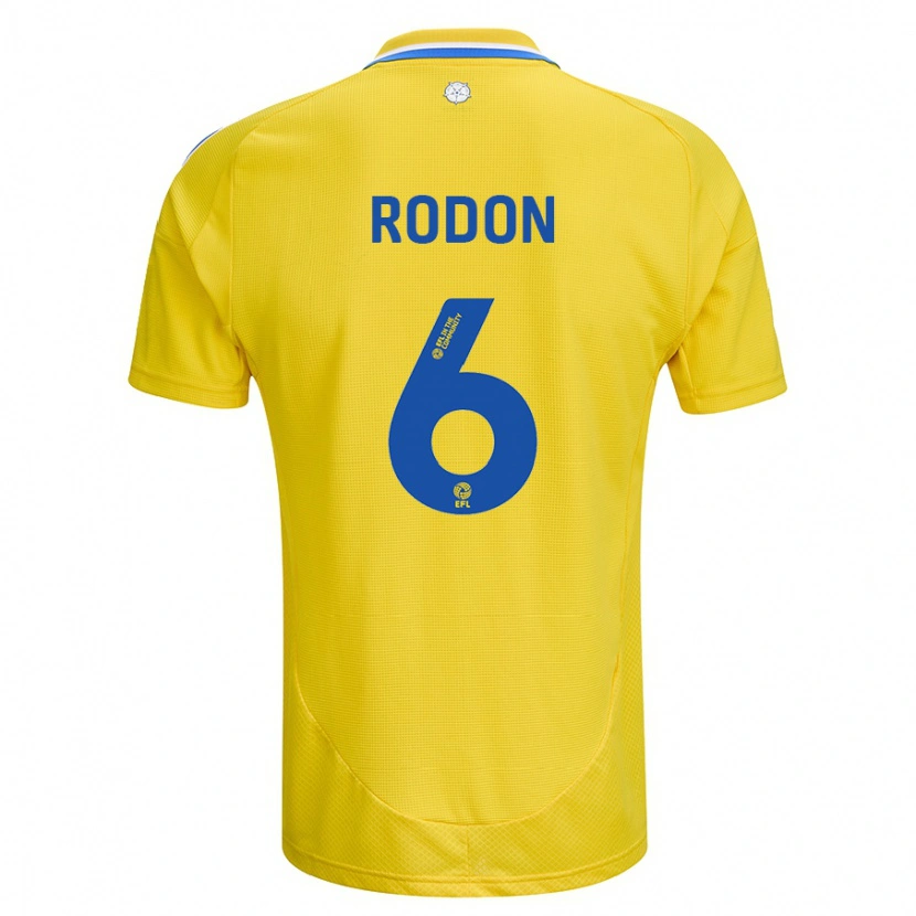 Danxen Niño Camiseta Joe Rodon #6 Amarillo Azul 2ª Equipación 2024/25 La Camisa México