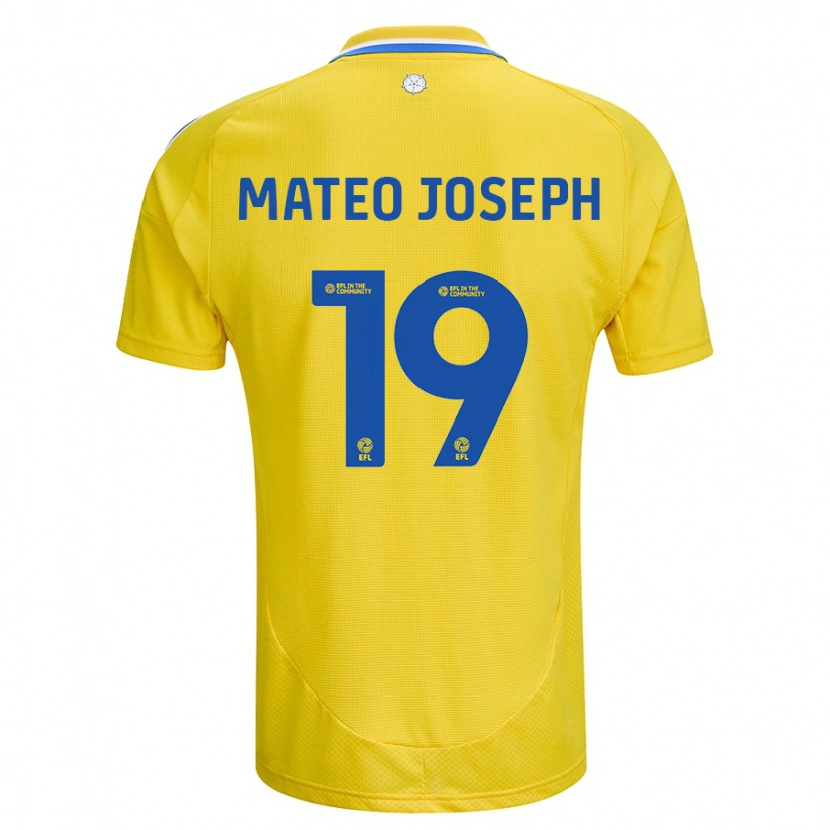 Danxen Niño Camiseta Mateo Joseph #19 Amarillo Azul 2ª Equipación 2024/25 La Camisa México