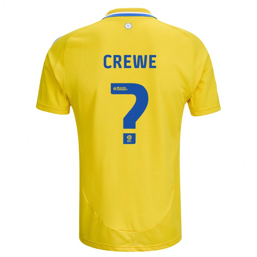 Danxen Niño Camiseta Charlie Crew #0 Amarillo Azul 2ª Equipación 2024/25 La Camisa México