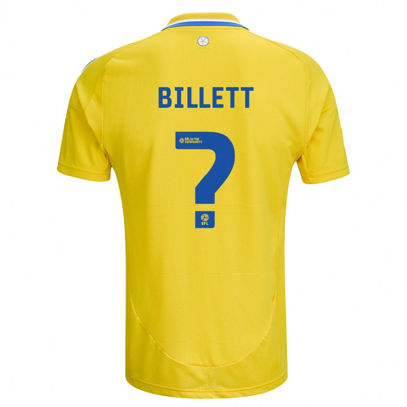Danxen Niño Camiseta Joe Billett #0 Amarillo Azul 2ª Equipación 2024/25 La Camisa México