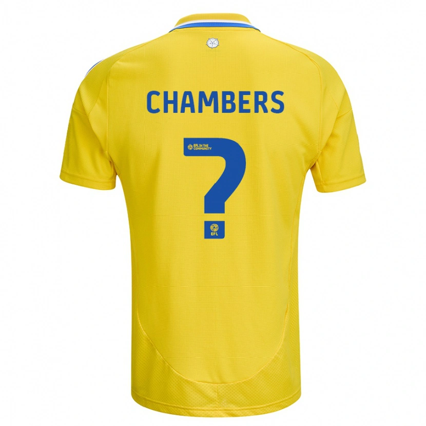 Danxen Niño Camiseta Sam Chambers #0 Amarillo Azul 2ª Equipación 2024/25 La Camisa México