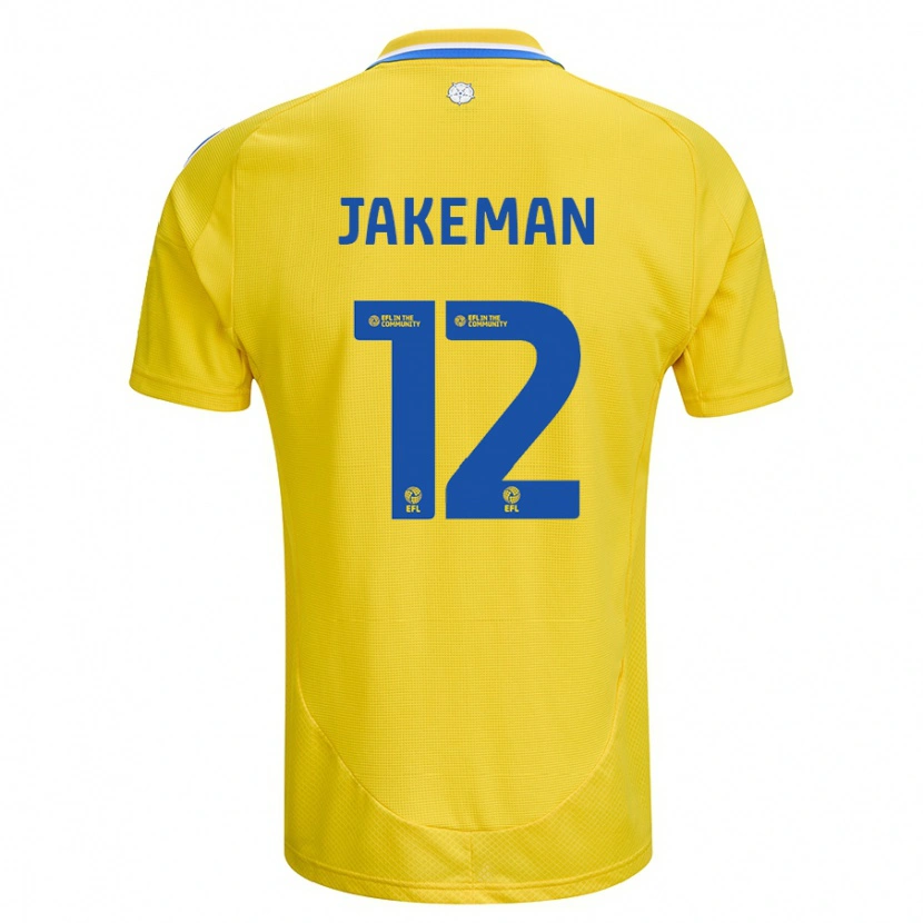 Danxen Niño Camiseta Harriet Jakeman #12 Amarillo Azul 2ª Equipación 2024/25 La Camisa México