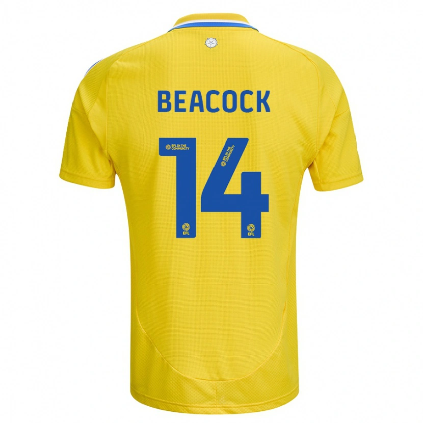 Danxen Niño Camiseta Molly Beacock #14 Amarillo Azul 2ª Equipación 2024/25 La Camisa México