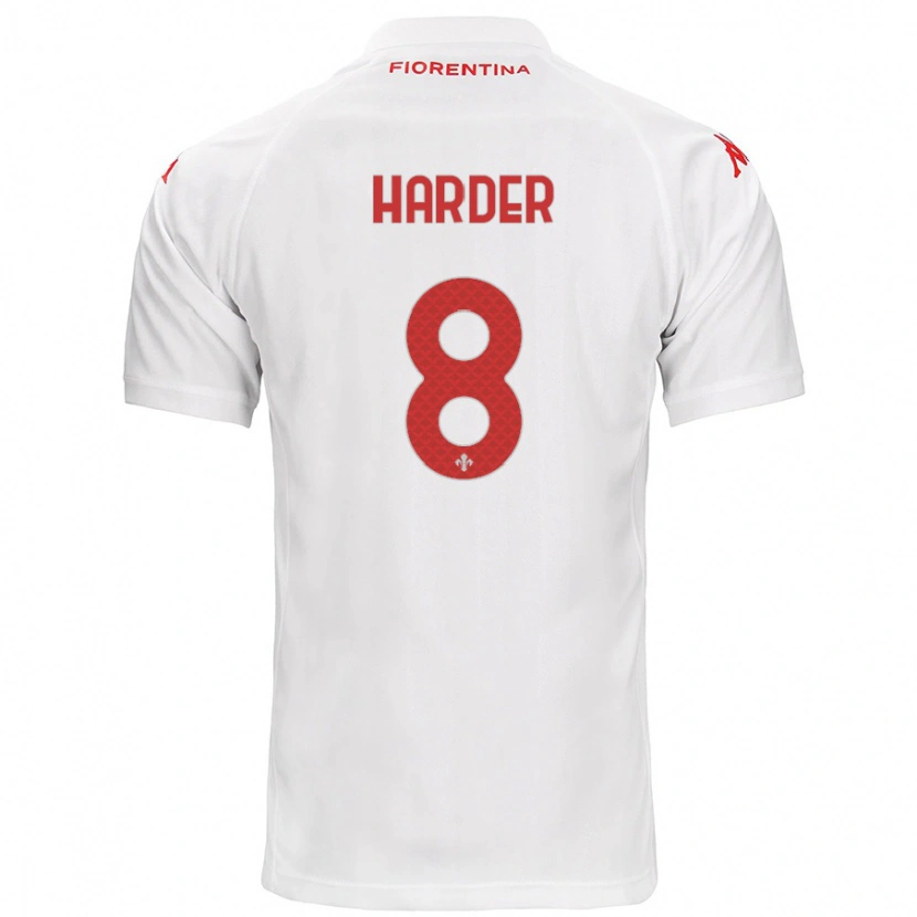 Danxen Niño Camiseta Jonas Harder #8 Blanco 2ª Equipación 2024/25 La Camisa México