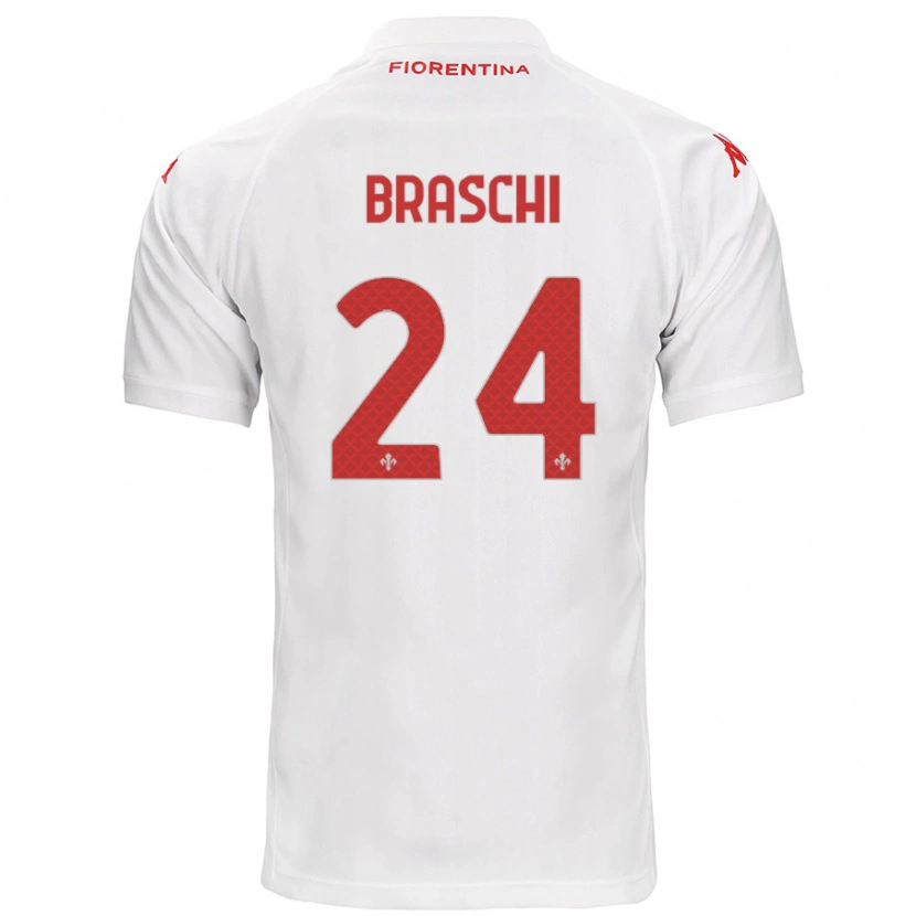 Danxen Niño Camiseta Riccardo Braschi #24 Blanco 2ª Equipación 2024/25 La Camisa México