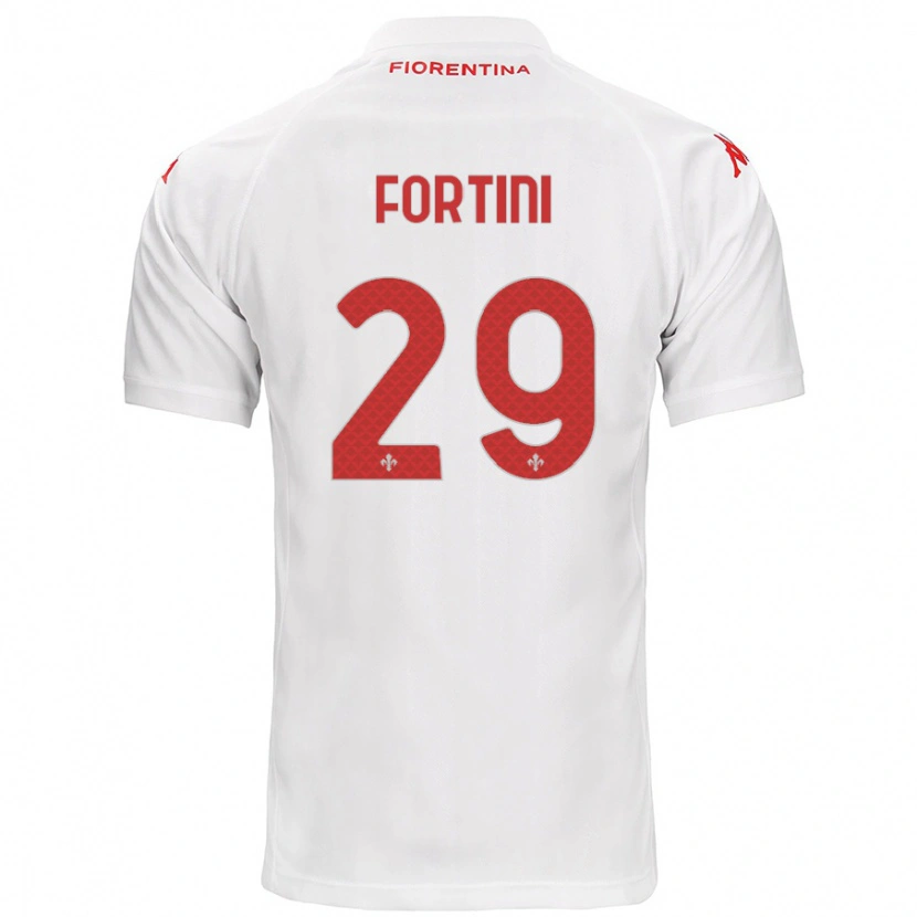 Danxen Niño Camiseta Niccolò Fortini #29 Blanco 2ª Equipación 2024/25 La Camisa México