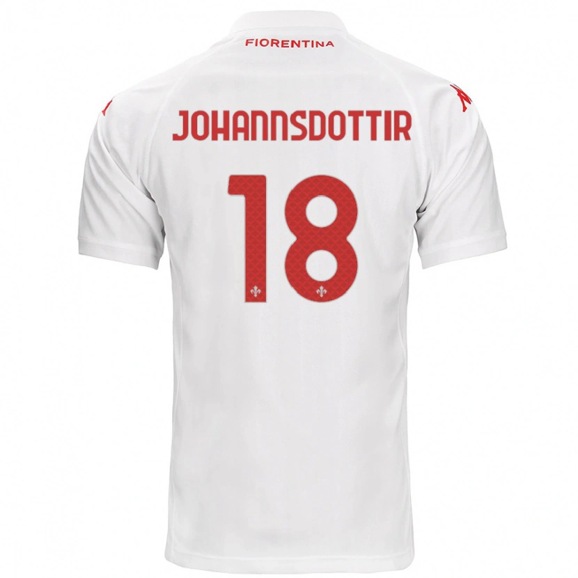 Danxen Niño Camiseta Alexandra Jóhannsdóttir #18 Blanco 2ª Equipación 2024/25 La Camisa México
