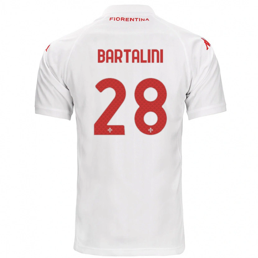 Danxen Niño Camiseta Viola Bartalini #28 Blanco 2ª Equipación 2024/25 La Camisa México