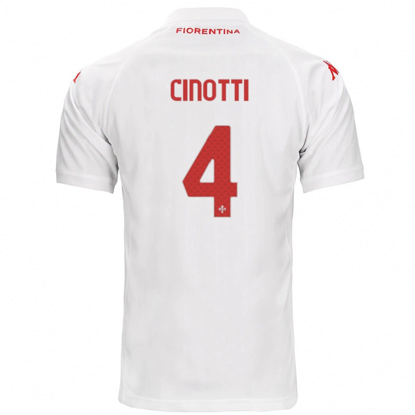 Danxen Niño Camiseta Norma Cinotti #4 Blanco 2ª Equipación 2024/25 La Camisa México