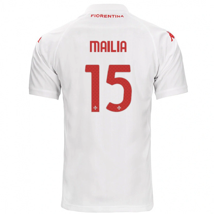 Danxen Niño Camiseta Siria Mailia #15 Blanco 2ª Equipación 2024/25 La Camisa México