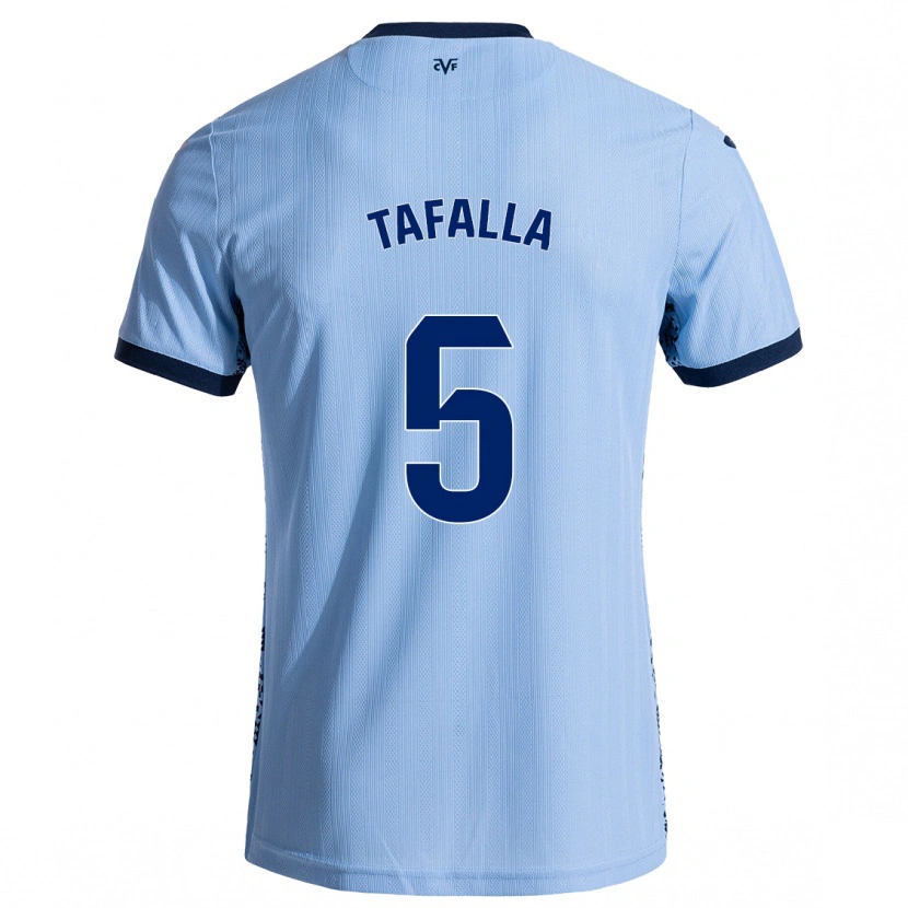 Danxen Niño Camiseta Fran Tafalla #5 Azul Cielo 2ª Equipación 2024/25 La Camisa México