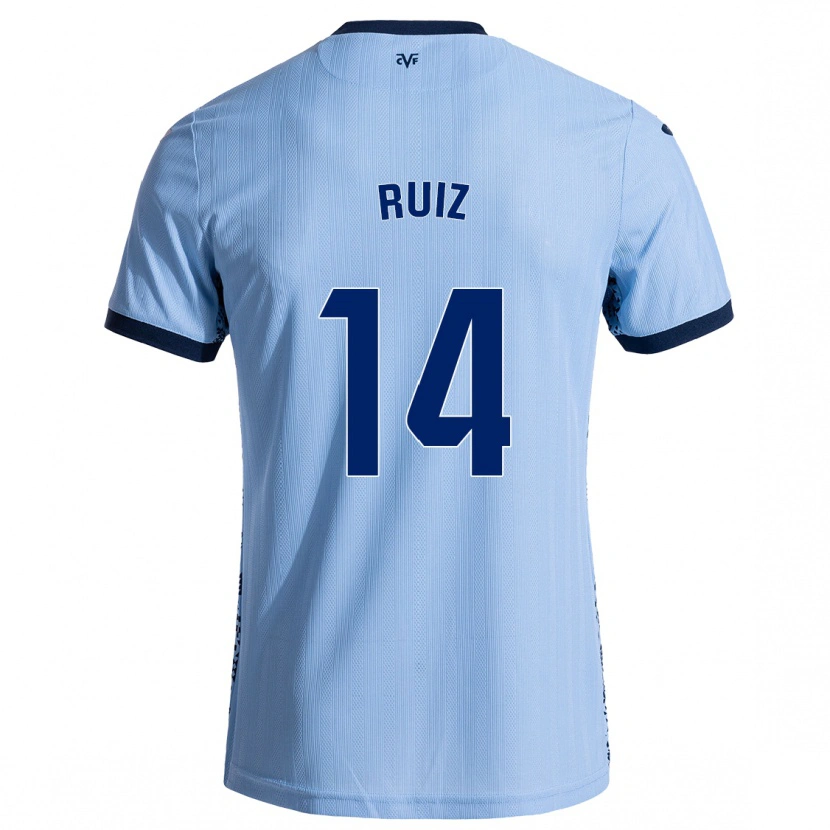 Danxen Niño Camiseta Adri Ruiz #14 Azul Cielo 2ª Equipación 2024/25 La Camisa México