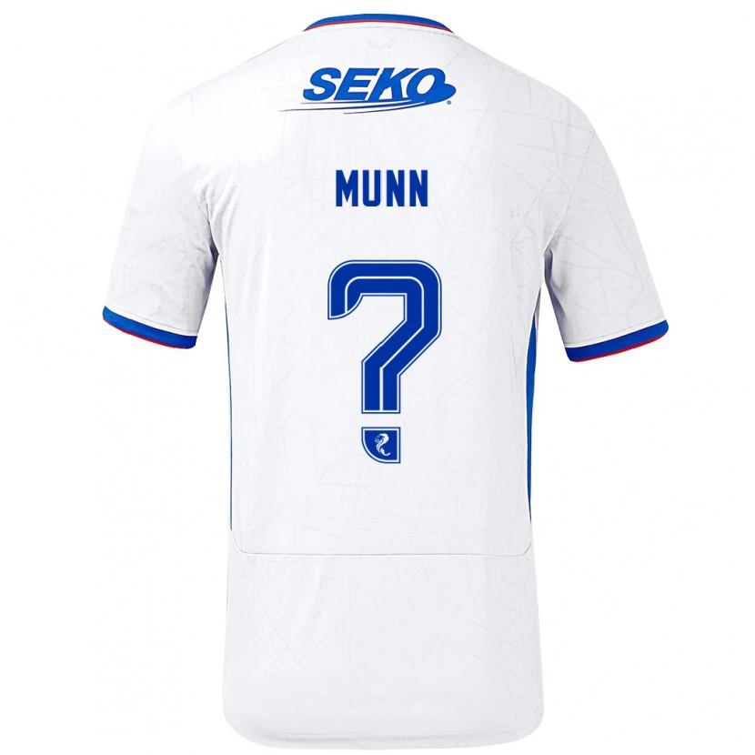 Danxen Niño Camiseta Mason Munn #0 Blanco Azul 2ª Equipación 2024/25 La Camisa México