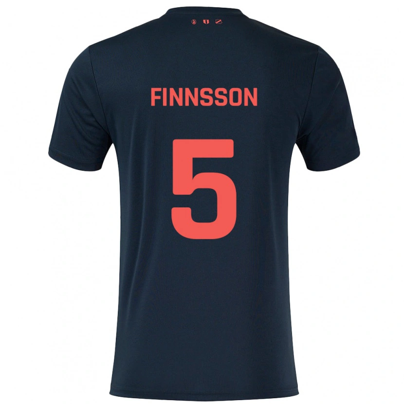Danxen Niño Camiseta Kolbeinn Finnsson #5 Negro Rojo 2ª Equipación 2024/25 La Camisa México
