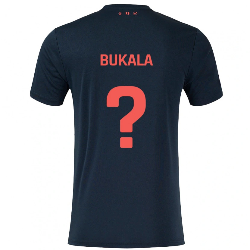 Danxen Niño Camiseta Nordin Bukala #0 Negro Rojo 2ª Equipación 2024/25 La Camisa México