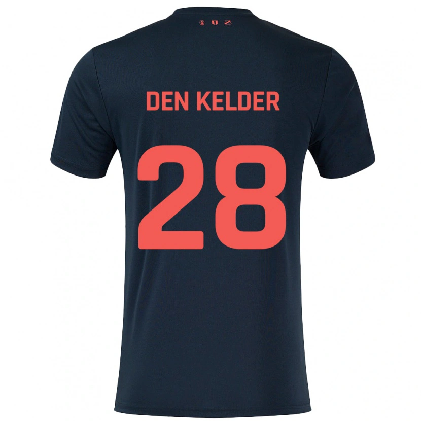 Danxen Niño Camiseta Gera Op Den Kelder #28 Negro Rojo 2ª Equipación 2024/25 La Camisa México