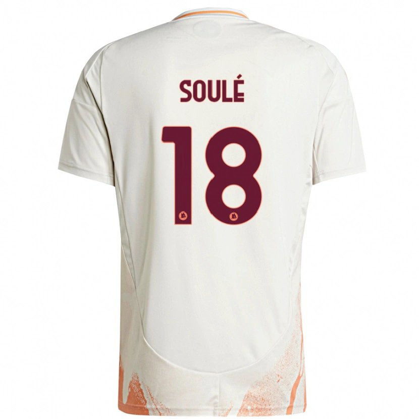 Danxen Niño Camiseta Matías Soulé #18 Crema Blanco Naranja 2ª Equipación 2024/25 La Camisa México