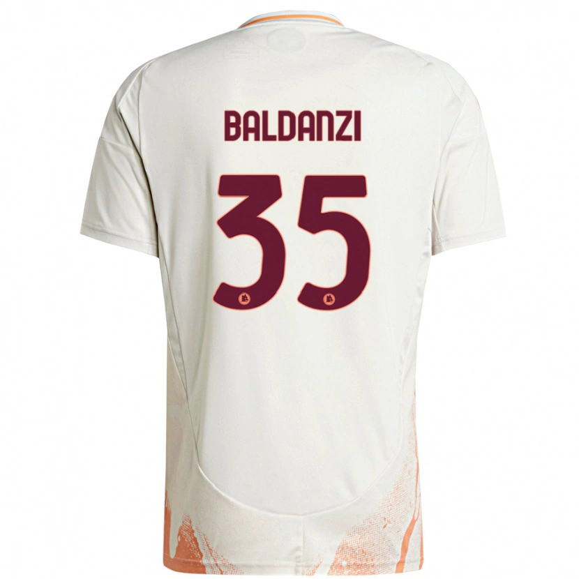 Danxen Niño Camiseta Tommaso Baldanzi #35 Crema Blanco Naranja 2ª Equipación 2024/25 La Camisa México