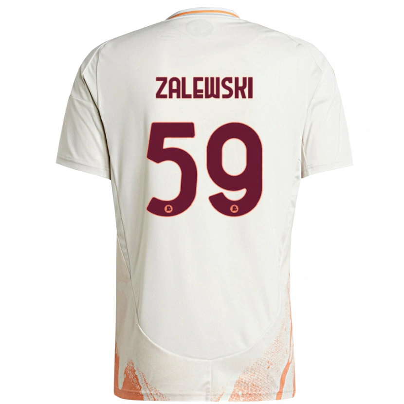 Danxen Niño Camiseta Nicola Zalewski #59 Crema Blanco Naranja 2ª Equipación 2024/25 La Camisa México