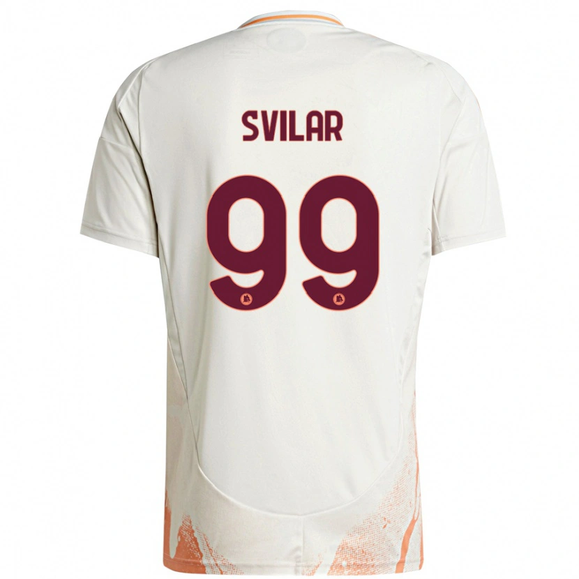Danxen Niño Camiseta Mile Svilar #99 Crema Blanco Naranja 2ª Equipación 2024/25 La Camisa México
