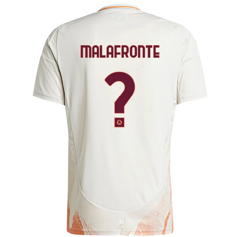 Danxen Niño Camiseta Matteo Malafronte #0 Crema Blanco Naranja 2ª Equipación 2024/25 La Camisa México