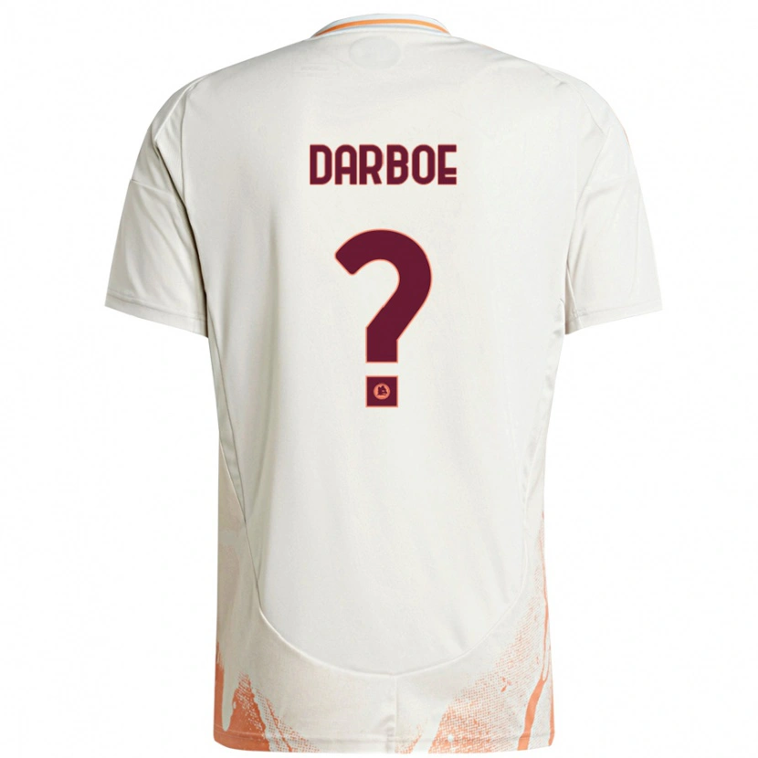 Danxen Niño Camiseta Balagie Darboe #0 Crema Blanco Naranja 2ª Equipación 2024/25 La Camisa México