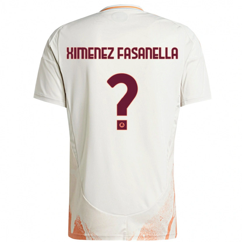 Danxen Niño Camiseta Rafael Ximenez Fasanella #0 Crema Blanco Naranja 2ª Equipación 2024/25 La Camisa México