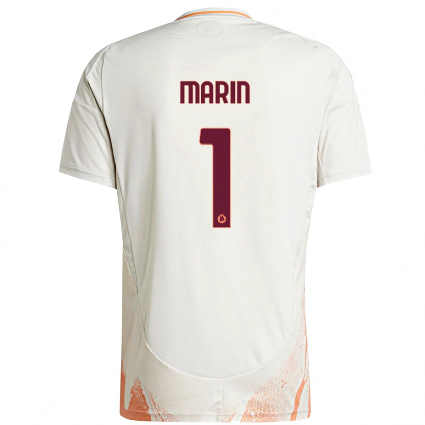 Danxen Niño Camiseta Renato Marin #1 Crema Blanco Naranja 2ª Equipación 2024/25 La Camisa México