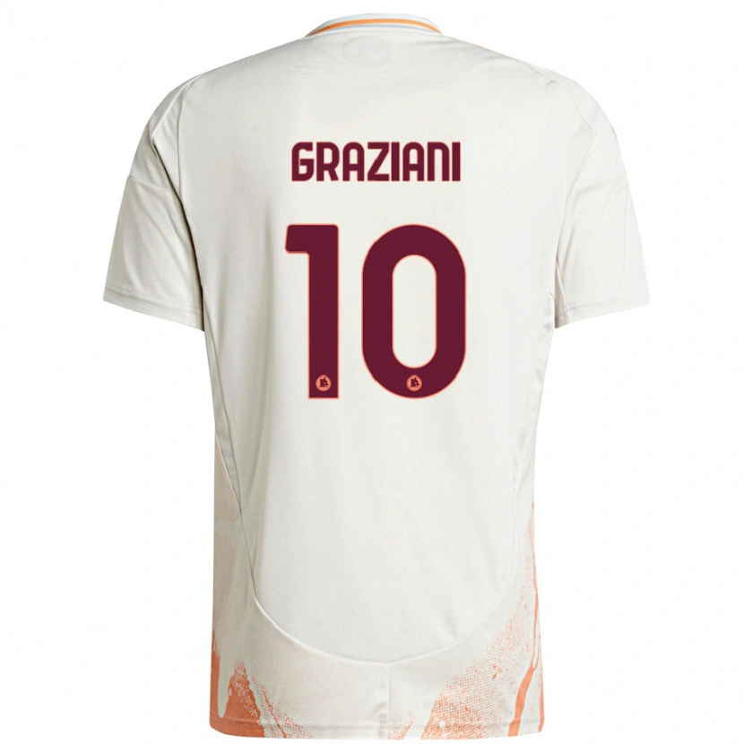 Danxen Niño Camiseta Leonardo Graziani #10 Crema Blanco Naranja 2ª Equipación 2024/25 La Camisa México