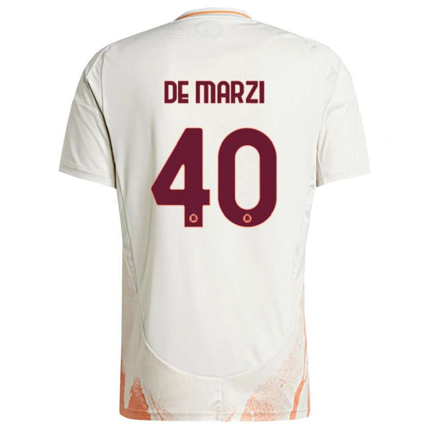 Danxen Niño Camiseta Giorgio De Marzi #40 Crema Blanco Naranja 2ª Equipación 2024/25 La Camisa México
