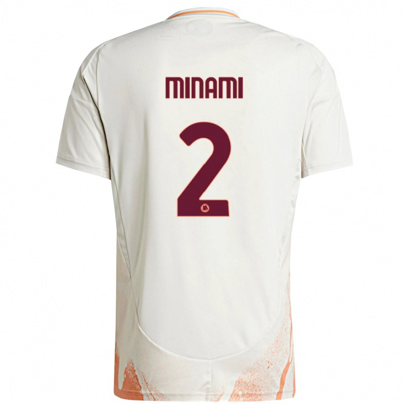 Danxen Niño Camiseta Moeka Minami #2 Crema Blanco Naranja 2ª Equipación 2024/25 La Camisa México