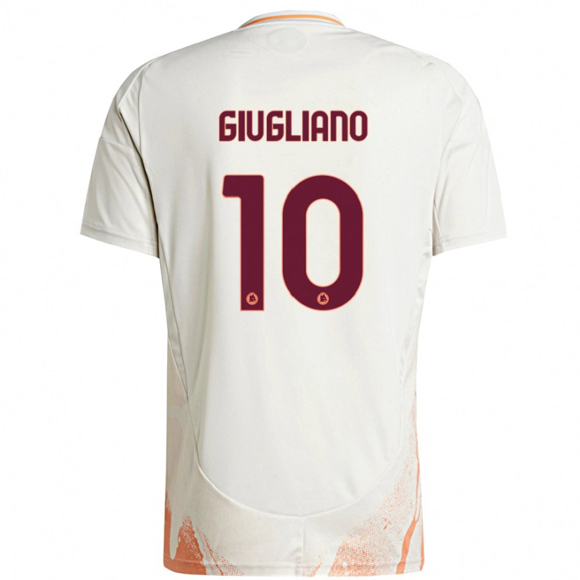 Danxen Niño Camiseta Manuela Giugliano #10 Crema Blanco Naranja 2ª Equipación 2024/25 La Camisa México