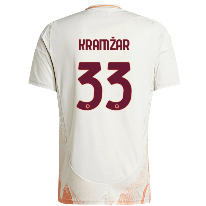 Danxen Niño Camiseta Zara Kramžar #33 Crema Blanco Naranja 2ª Equipación 2024/25 La Camisa México
